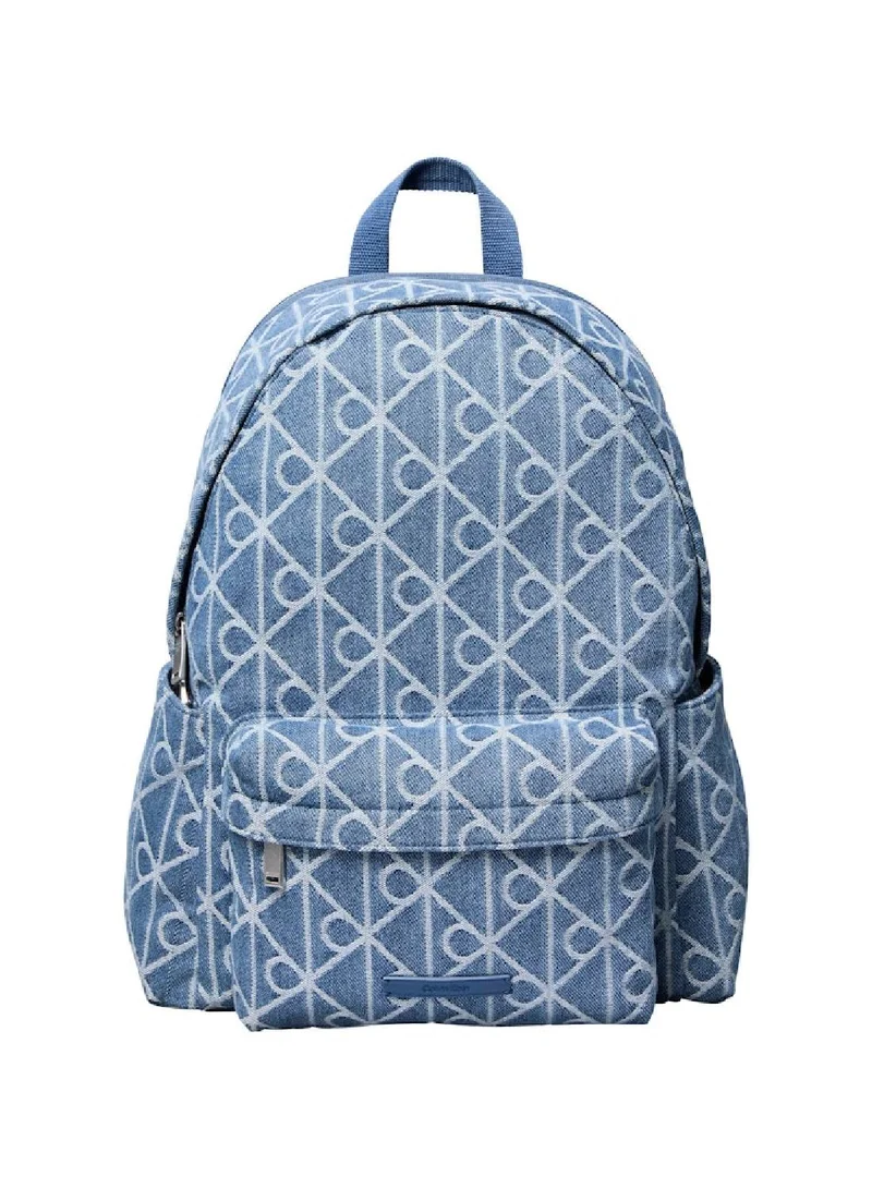 CALVIN KLEIN Denim Allover Emblem Logo Backpack
